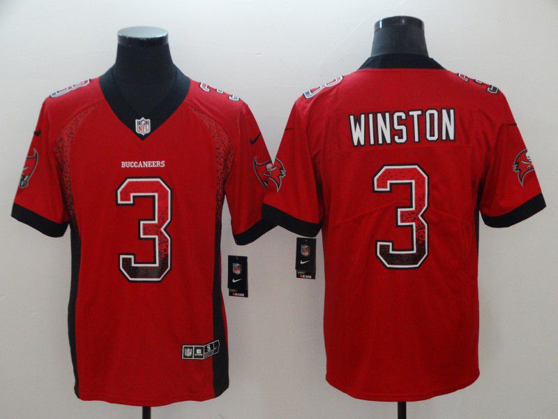 Men Tampa Bay Buccaneers 3 Winston Red Nike Drift Fashion Limited NFL Jersey